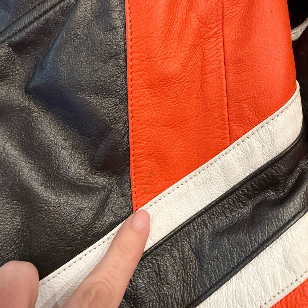 Vintage 80’s G-Ill Philadelphia Flyers Genuine Black and Orange leather jacket - Picture 11 of 12
